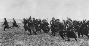 French troops charge at the Marne, 1914
